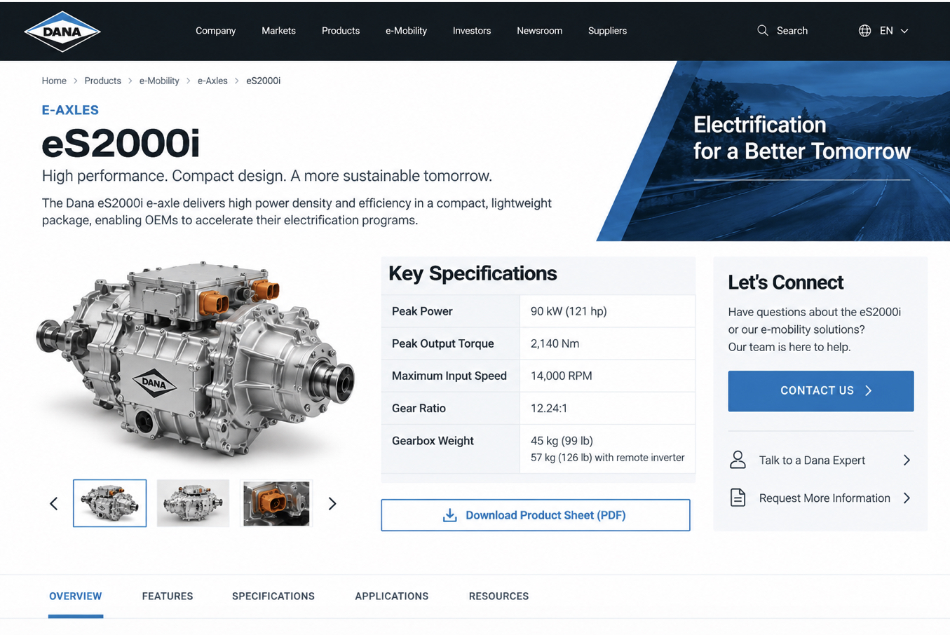 Dana e-axle product