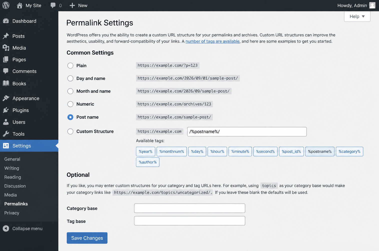 Permalinks Settings Refresh for a Custom Taxonomy URL