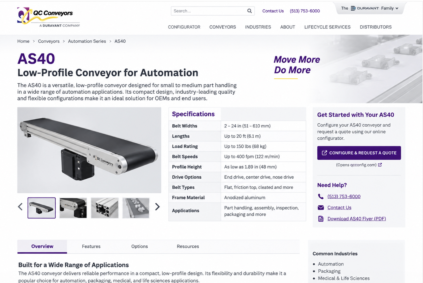 QC Conveyors model page