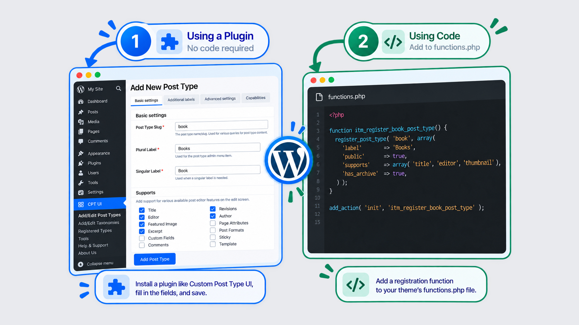 Two Routes to Create a Custom Post Type