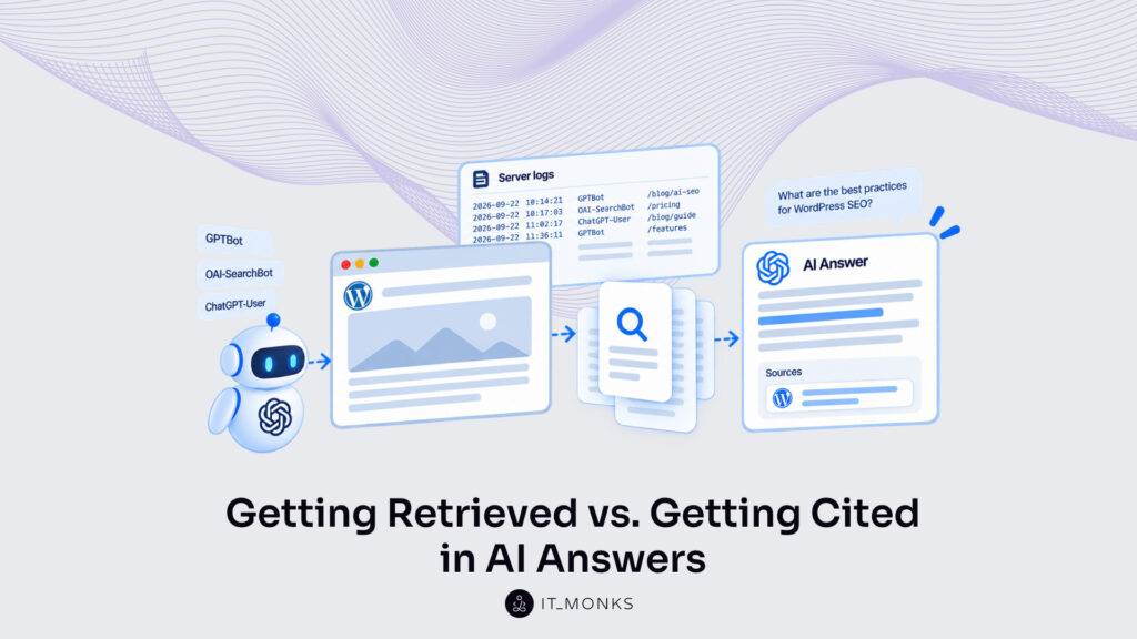 Getting Retrieved vs. Getting Cited in AI Answers