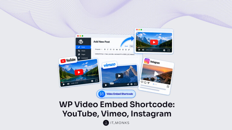 WordPress Video Embed Shortcode: YouTube, Vimeo, Instagram